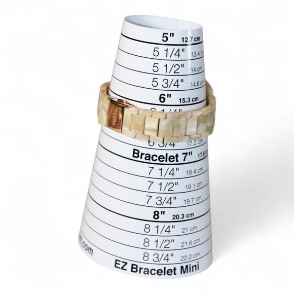 Fossil Womens Stainless Steel Watch With Ivory Resin Band - Picture 4 of 6